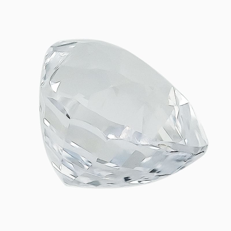 Natural near colorless sapphire gemstone