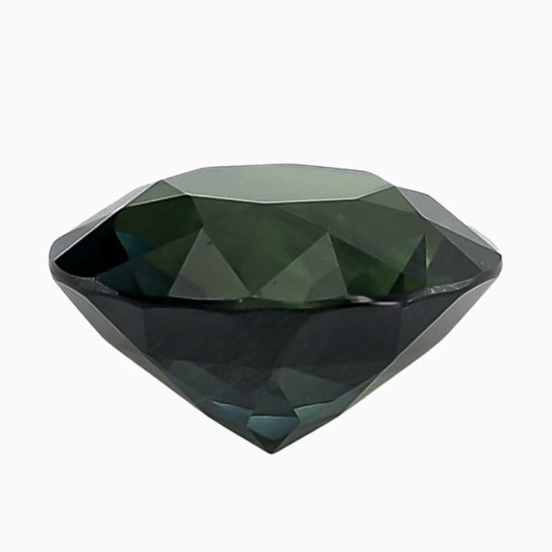 unheated teal bluish green sapphire gemstone