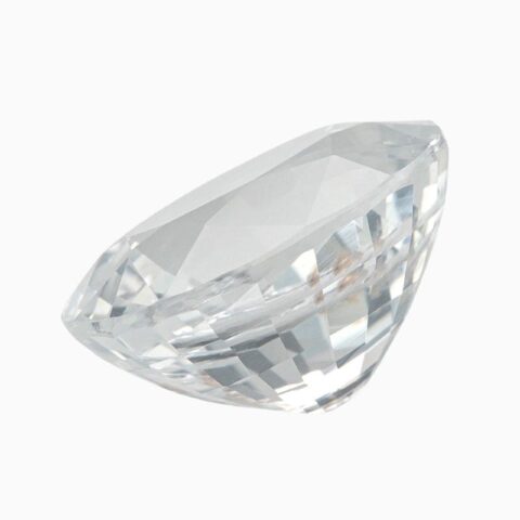 Natural colorless sapphire gemstone