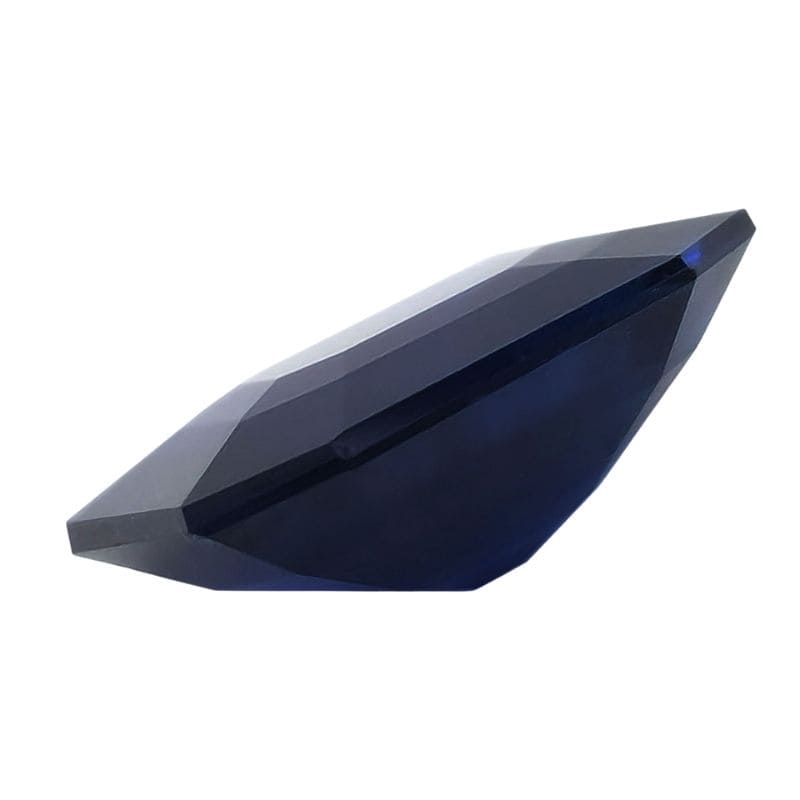 heated blue sapphire gemstone