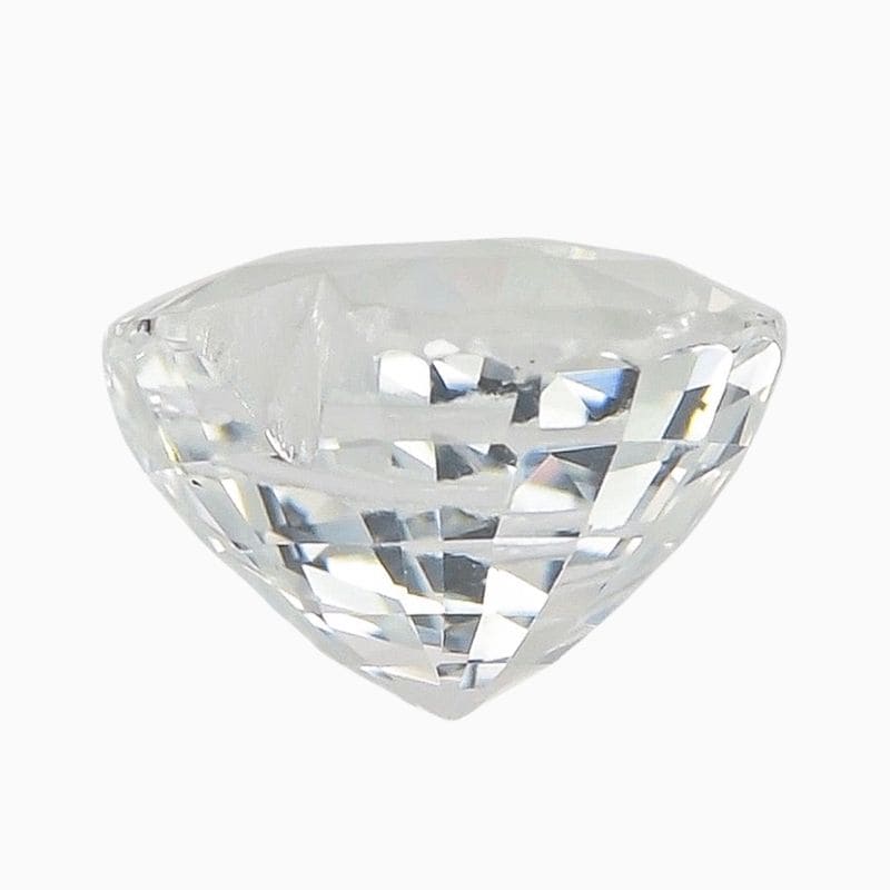 Natural near colorless sapphire gemstone