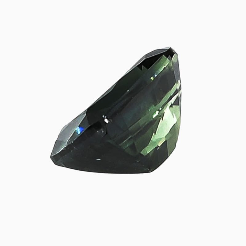 teal blue-green sapphire gemstone