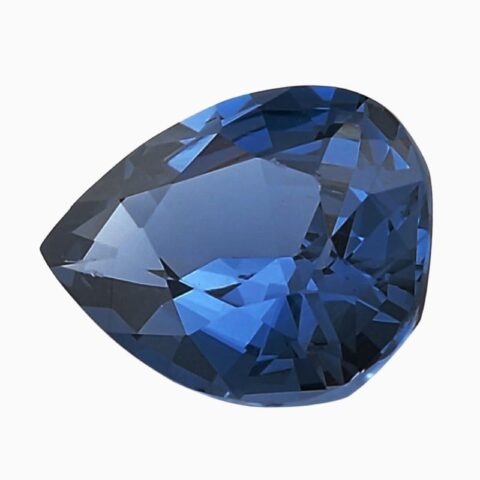 Natural cobalt blue spinel gemstone