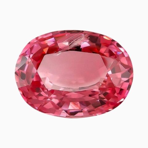 Natural neon reddish pink spinel gemstone
