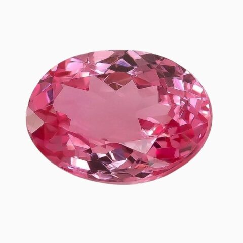 Natural neon reddish pink spinel gemstone