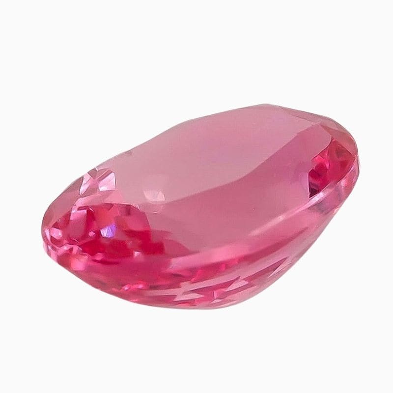 Natural neon reddish pink spinel gemstone