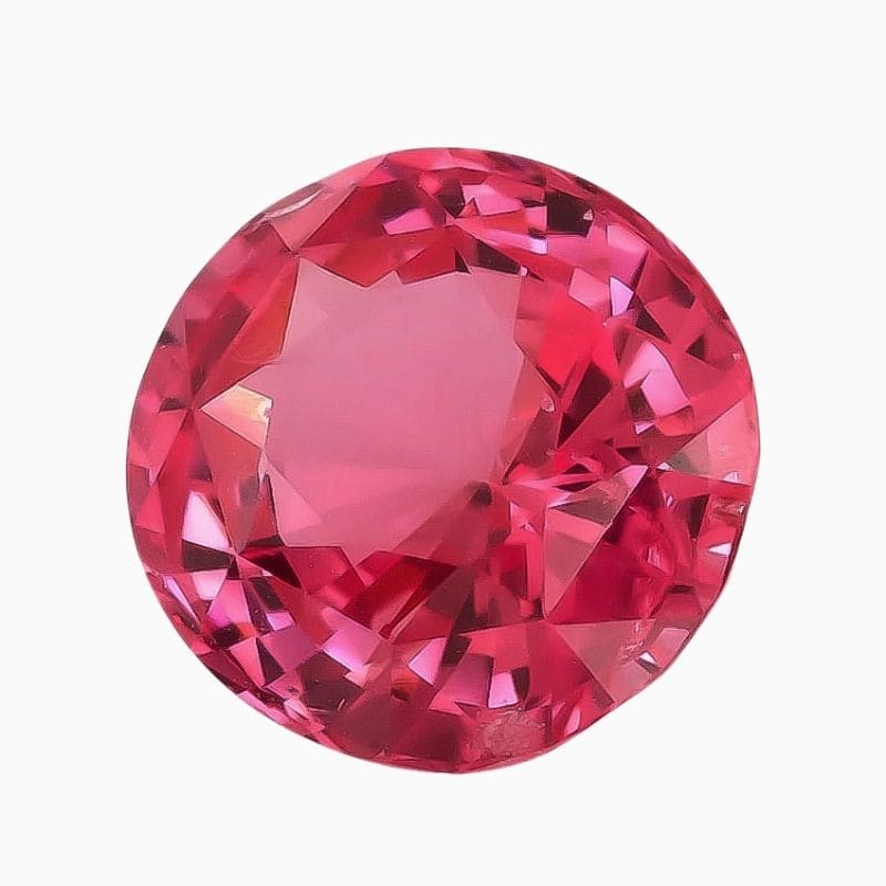 Natural neon reddish pink spinel gemstone