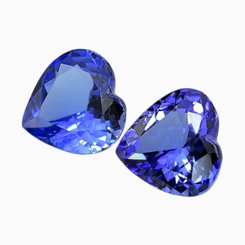 Natural tanzanite matching pair