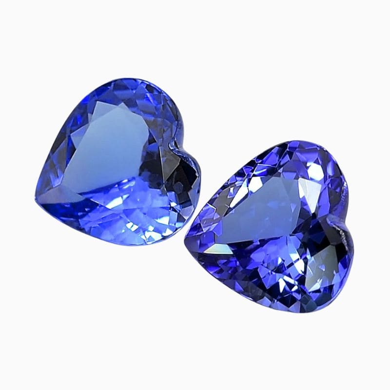 Natural tanzanite matching pair