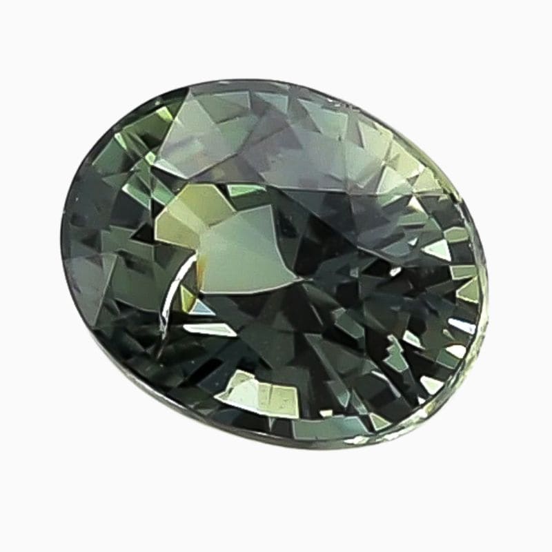 Natural teal blue-green sapphire gemstone
