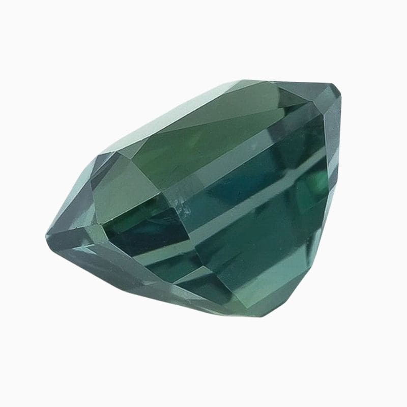 Natural teal blue-green sapphire gemstone
