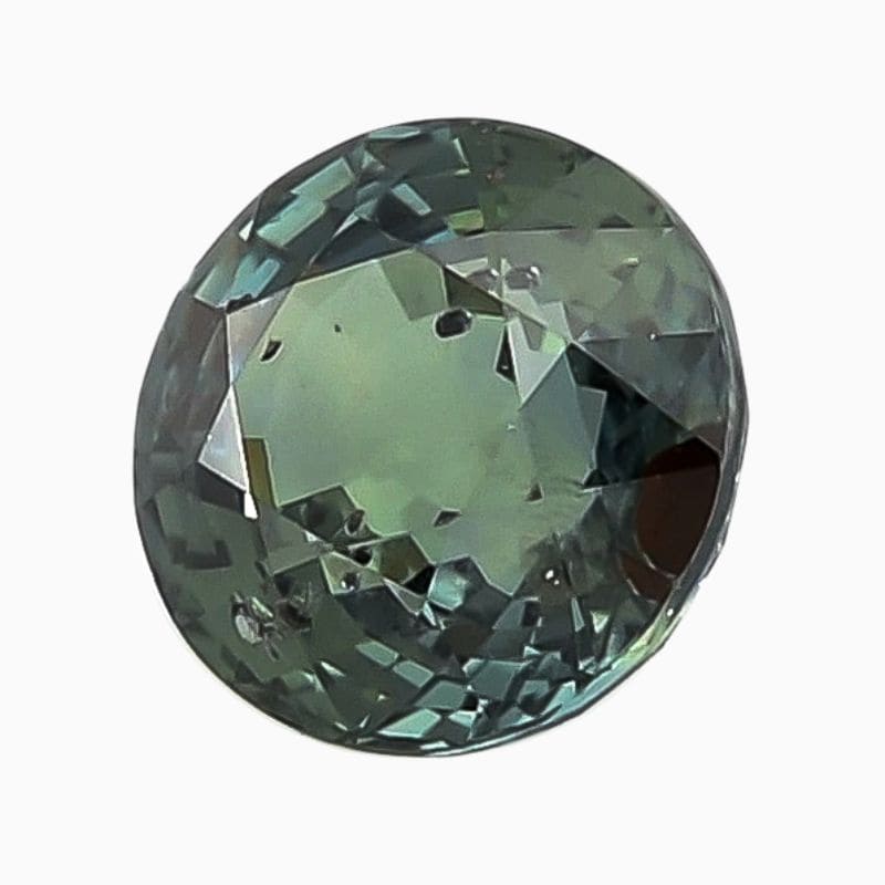 Natural teal blue-green sapphire gemstone