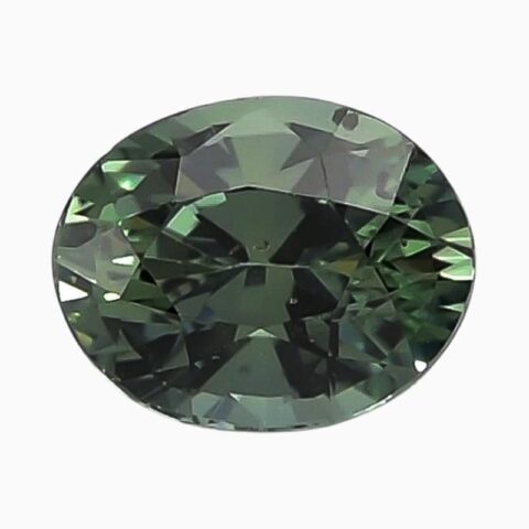 Natural teal blue-green sapphire gemstone