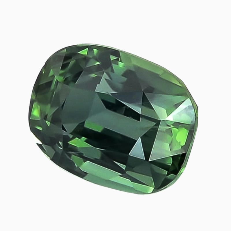 Natural teal blue-green sapphire gemstone