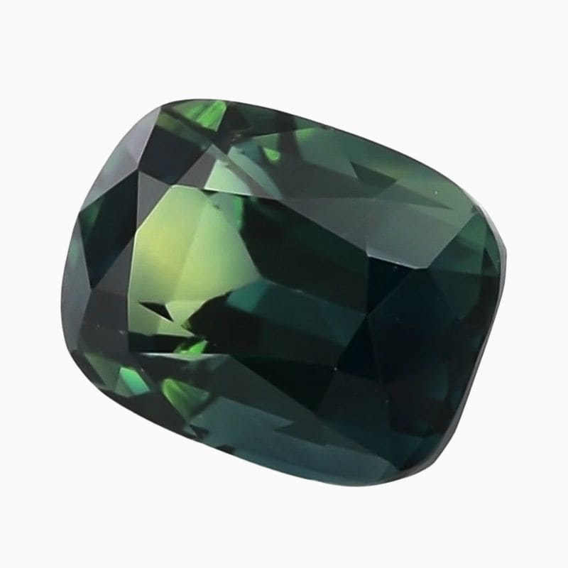 Natural teal blue-green sapphire gemstone