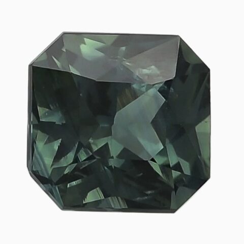 Natural teal blue-green sapphire gemstone