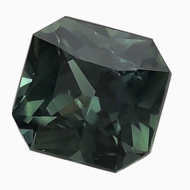 Natural teal blue-green sapphire gemstone