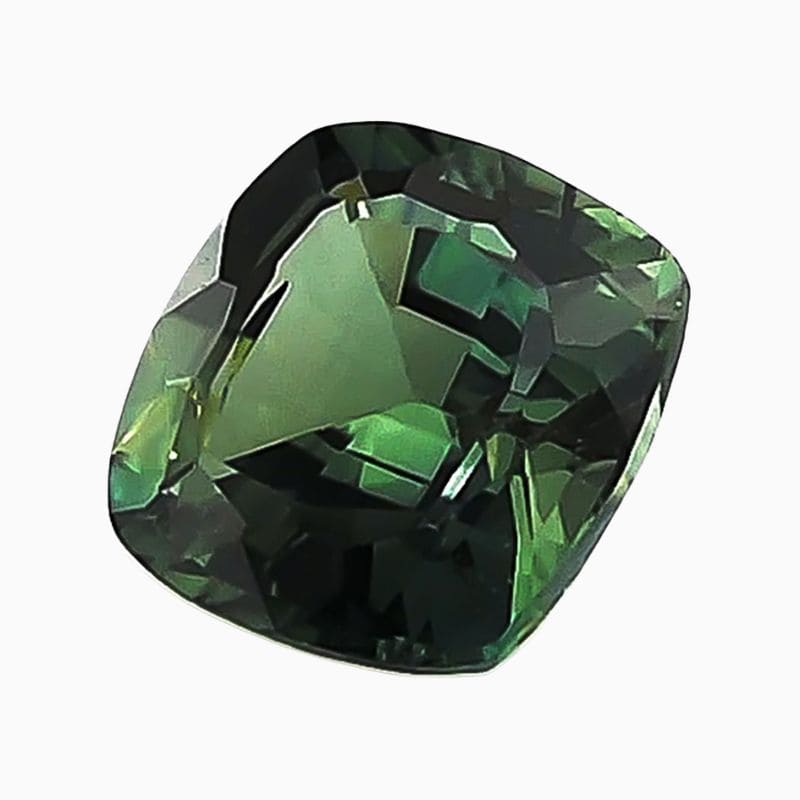 Natural teal blue-green sapphire gemstone