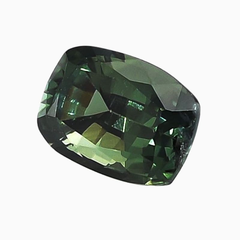 Natural teal blue-green sapphire gemstone