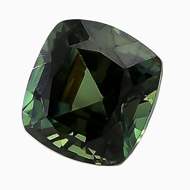 Natural teal blue-green sapphire gemstone