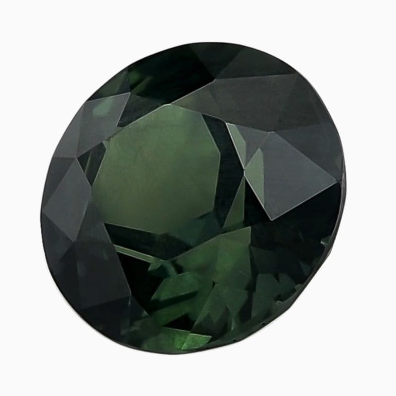Natural unheated teal bluish green sapphire gemstone