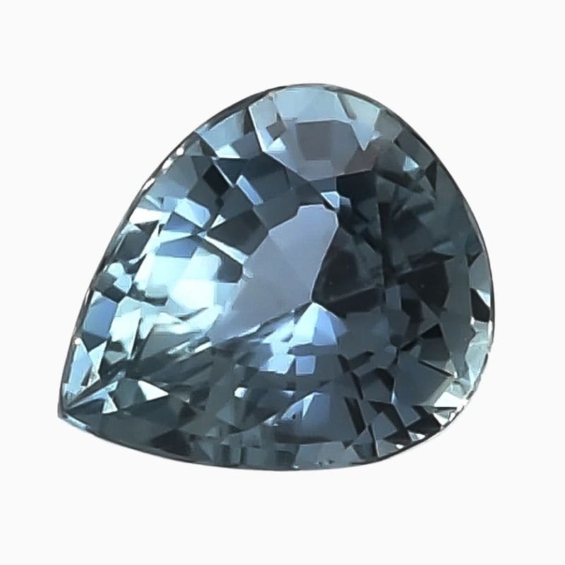 Natural teal green-blue sapphire gemstone