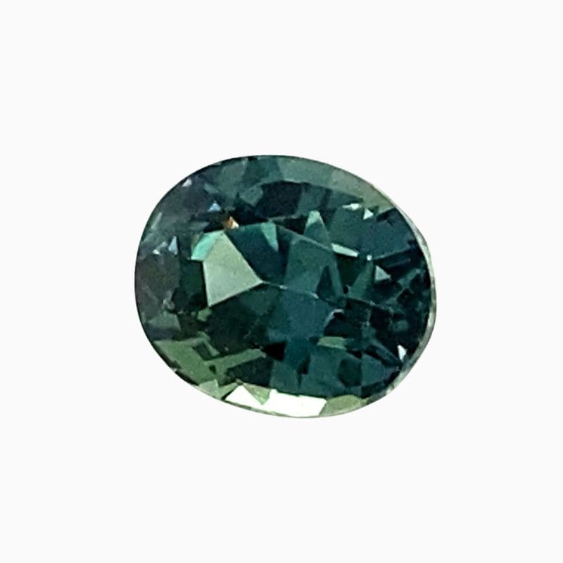 Natural teal green-blue sapphire gemstone