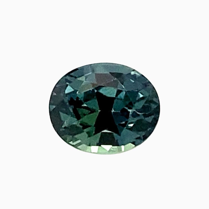 Natural teal green-blue sapphire gemstone
