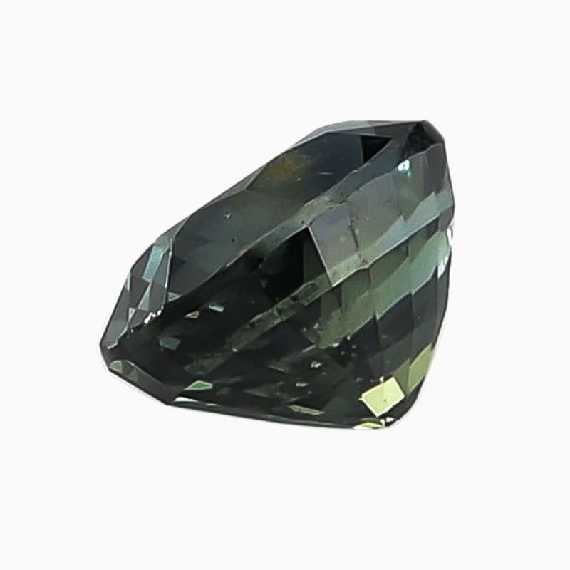 teal green-blue sapphire gemstone