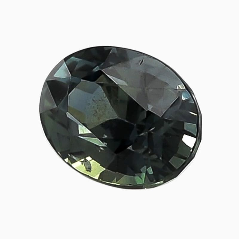 Natural teal green-blue sapphire gemstone