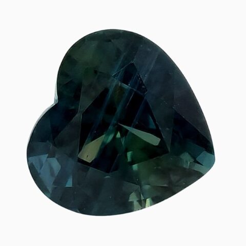 Natural teal green-blue sapphire gemstone