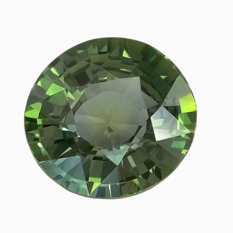 Natural teal green-blue sapphire gemstone