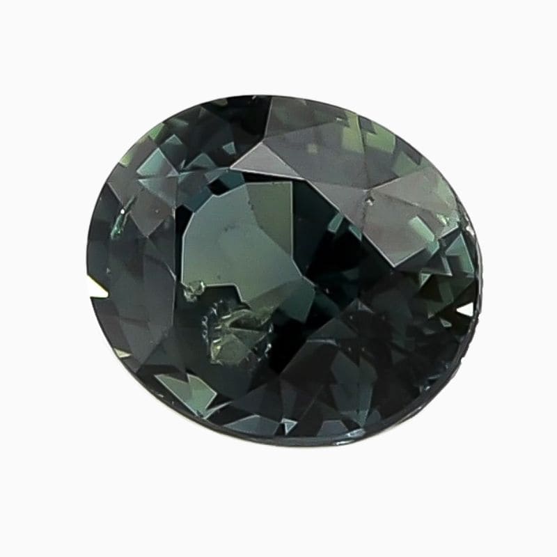 Natural teal green-blue sapphire gemstone
