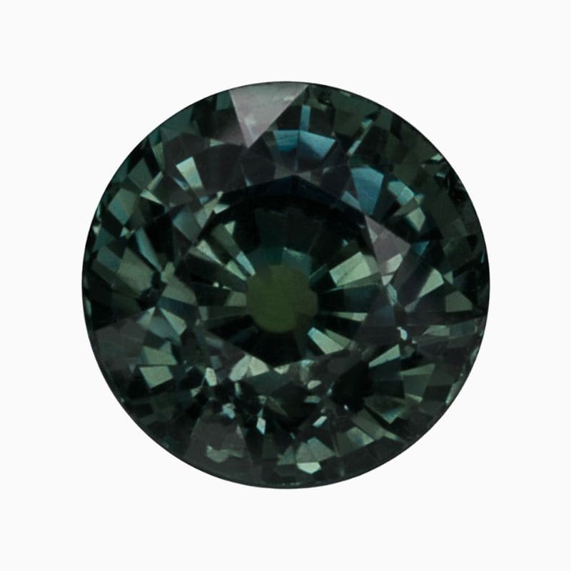 Natural teal green-blue sapphire gemstone