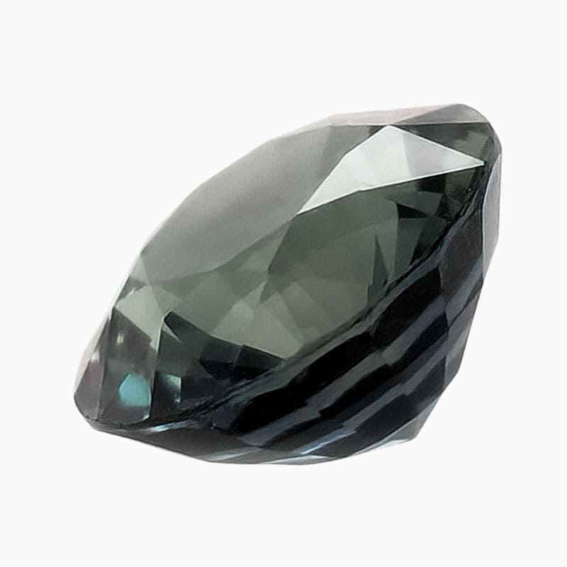 teal green-blue sapphire gemstone