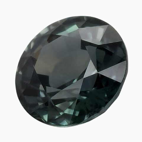 Natural teal green-blue sapphire gemstone