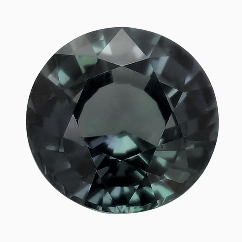 Natural teal green-blue sapphire gemstone