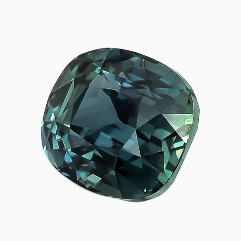 Natural teal green-blue sapphire gemstone