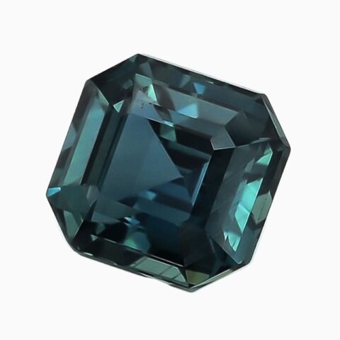 Natural teal green-blue sapphire gemstone