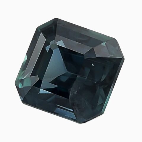 Natural teal green-blue sapphire gemstone