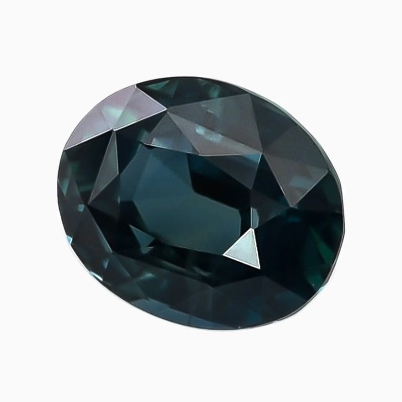 Natural teal green-blue sapphire gemstone