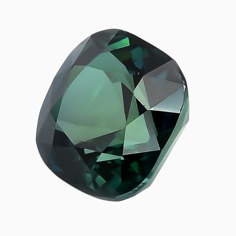 Natural teal green-blue sapphire gemstone