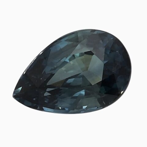 Natural teal green-blue sapphire gemstone