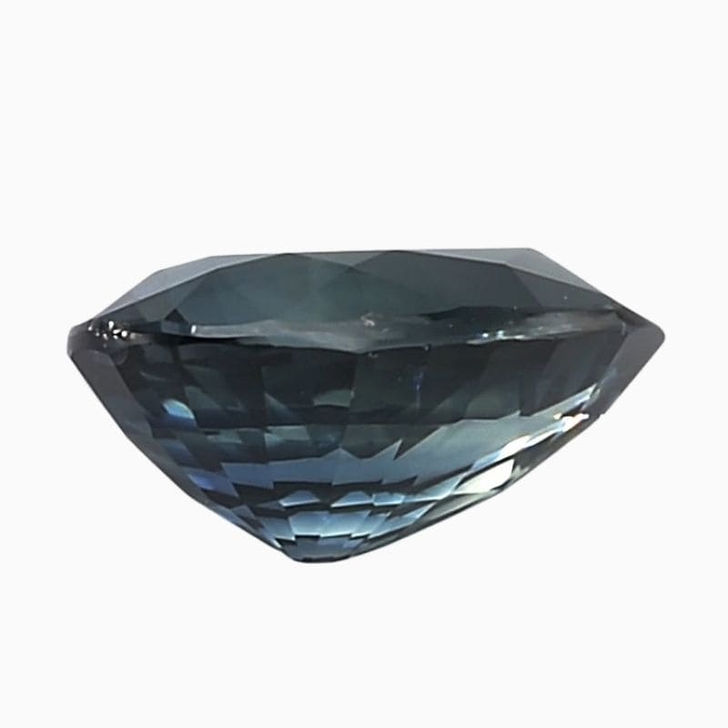 teal green-blue sapphire gemstone