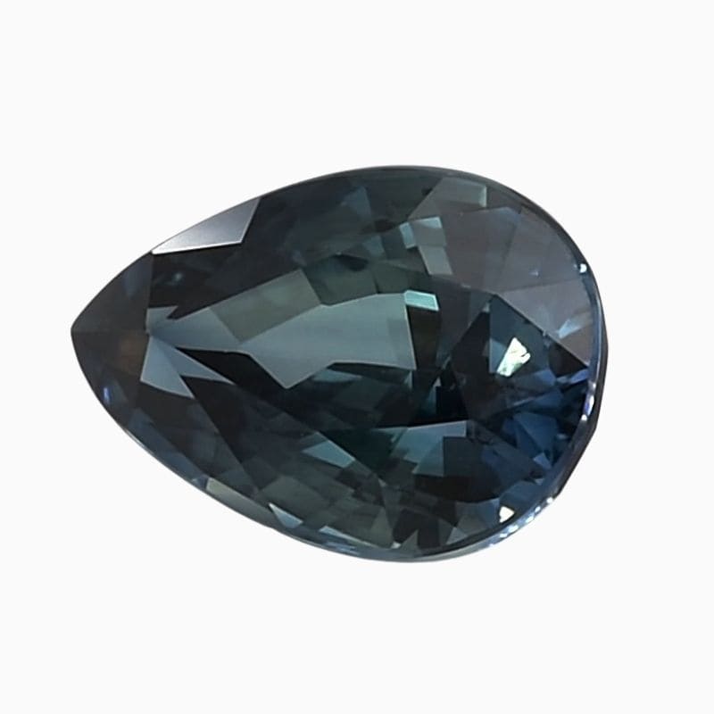 Natural teal green-blue sapphire gemstone