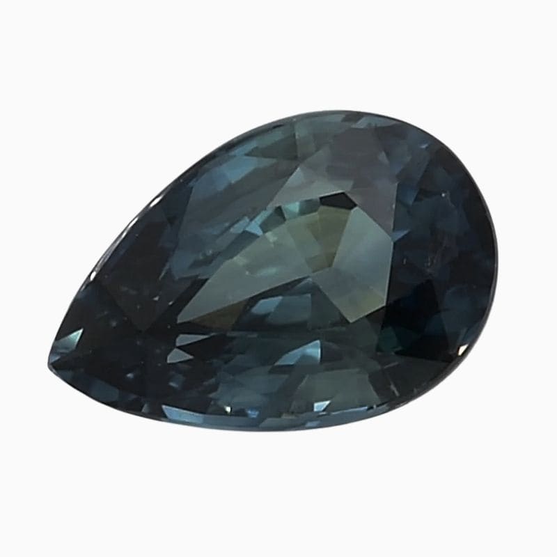 Natural teal green-blue sapphire gemstone