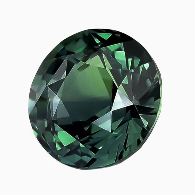 Natural teal green-blue sapphire gemstone