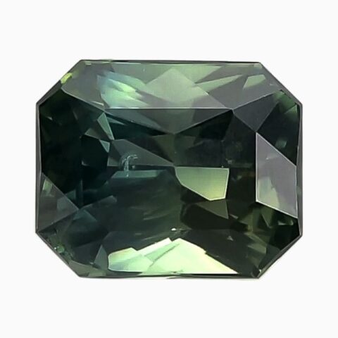 Natural unheated teal green sapphire gemstone