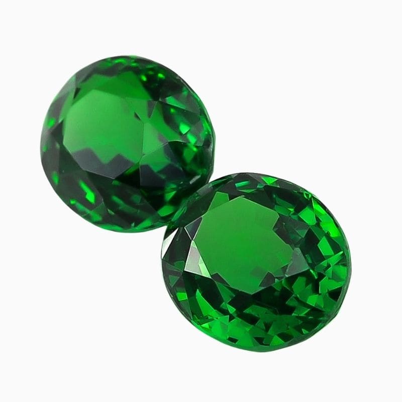 Natural fine gem tsavorite matching pair