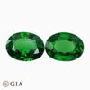 Natural fine gem tsavorite matching pair